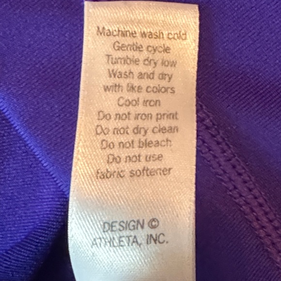 Athleta Mesh Sonar Capri, Purple SIZE M - Picture 6 of 6